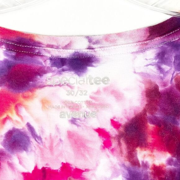 Avenue Plus Size 30W 32W Top Beauty Queen Tie Dye Pink Purple Sequins Beaded 783 - Picture 9 of 10